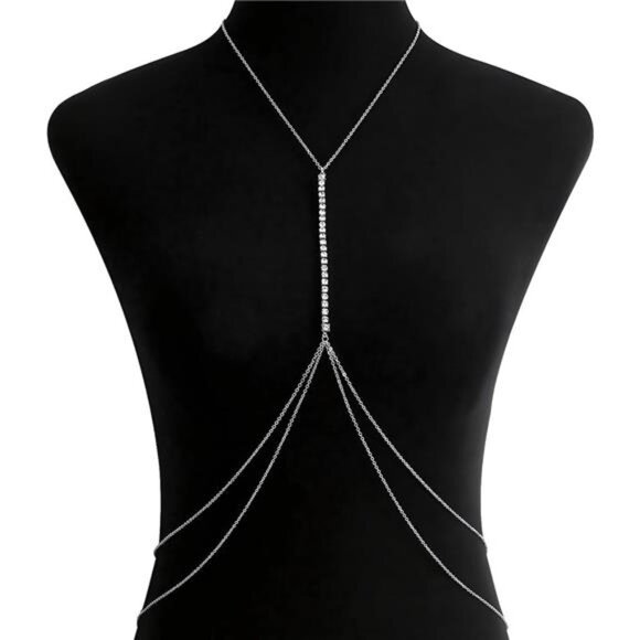 Chest Body Chains for Women Silver Gold Sexy Layered - Picture 5 of 5